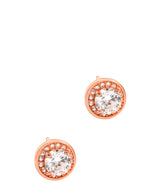 'Erinnyes' Rose Gold Plated Sterling Silver & CZ Stud Earrings image 1