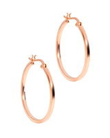 Gift Packaged 'Eunice' Rose Gold Plated Sterling Silver Square Hoop Earrings