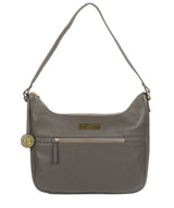 'Ryde' Grey Leather Shoulder Bag image 1