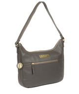 'Ryde' Grey Leather Shoulder Bag image 3