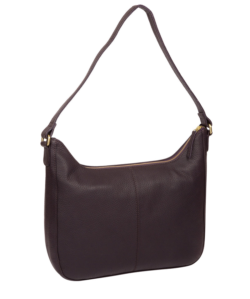 'Ryde' Plum Leather Shoulder Bag image 3