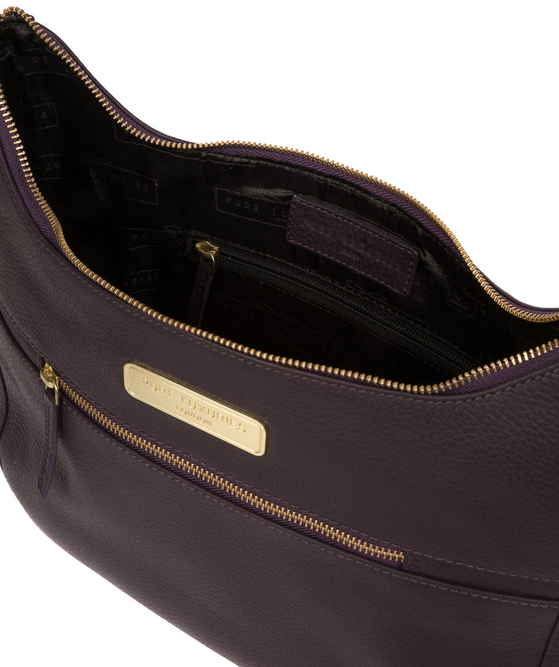 'Ryde' Plum Leather Shoulder Bag image 4