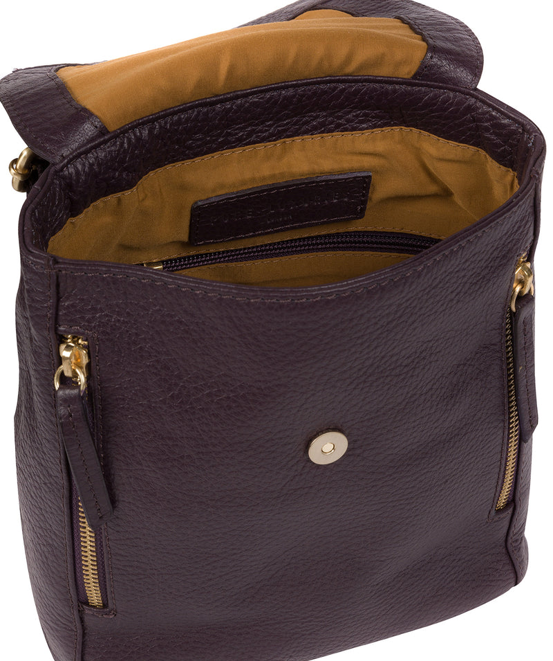 'Barnard' Plum Leather Backpack