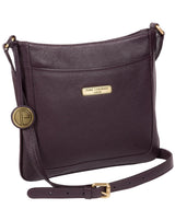 'Linby' Plum Leather Cross Body Bag image 3