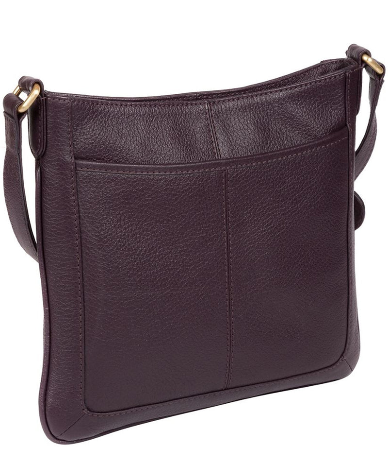 'Linby' Plum Leather Cross Body Bag image 4