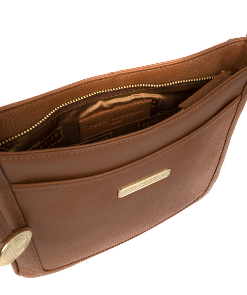 'Linby' Tan Leather Cross Body Bag image 4