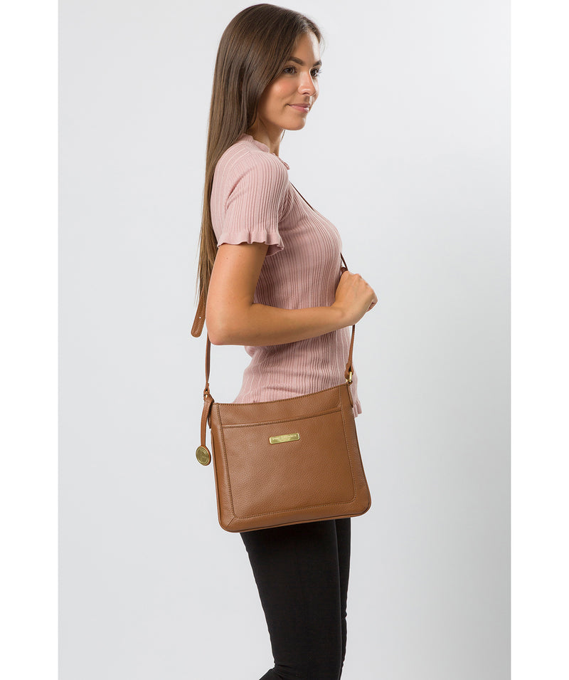 'Linby' Tan Leather Cross Body Bag image 2