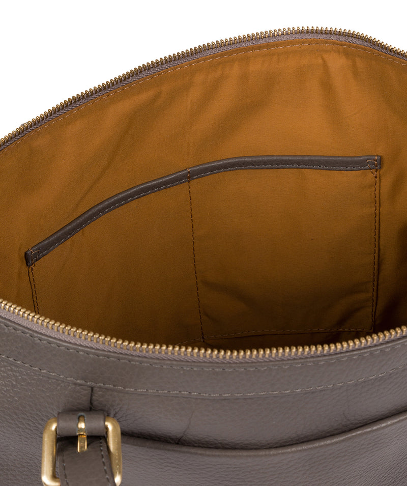 'Truro' Grey Leather Tote Bag image 5