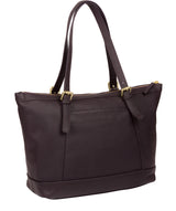 'Truro' Plum Leather Tote Bag Pure Luxuries London