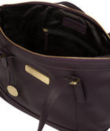 'Truro' Plum Leather Tote Bag Pure Luxuries London