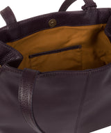'Skipton' Plum Leather Tote Bag image 6