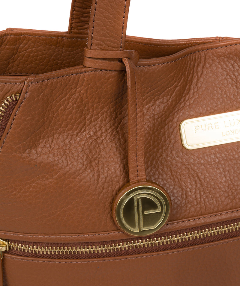 'Skipton' Tan Leather Tote Bag image 6