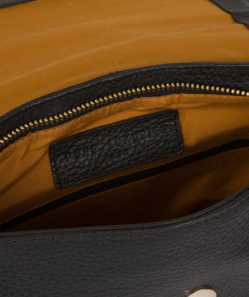'Yeadon' Black Leather Backpack image 4