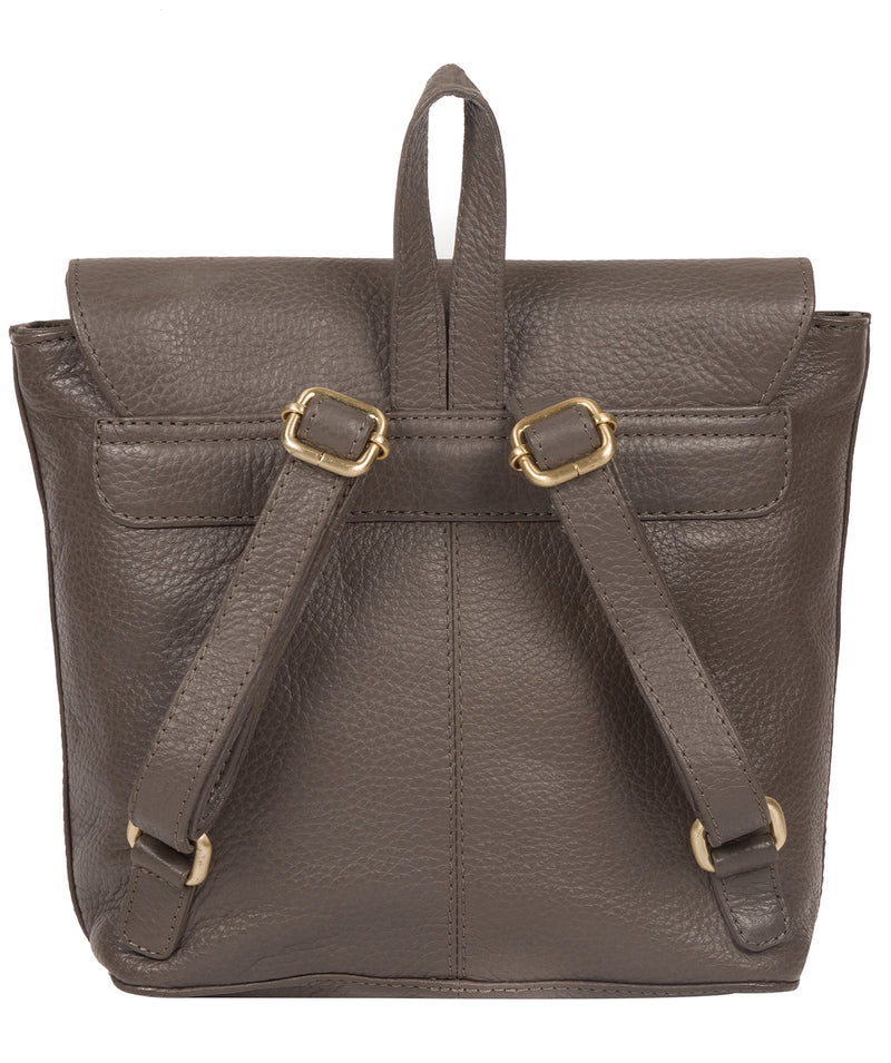 'Yeadon' Grey Leather Backpack image 3