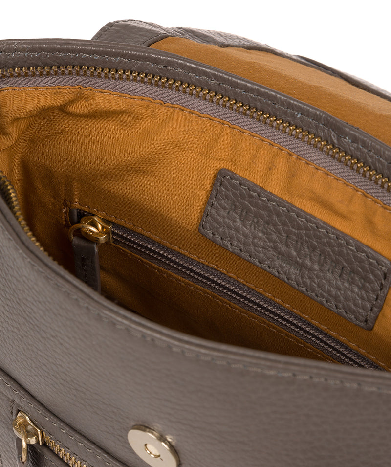 'Yeadon' Grey Leather Backpack image 4