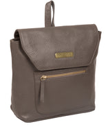 'Yeadon' Grey Leather Backpack image 5