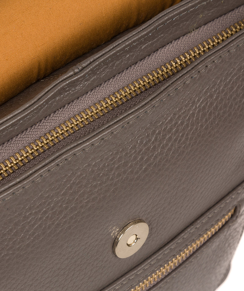 'Yeadon' Grey Leather Backpack image 6