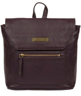 'Yeadon' Plum Leather Backpack Pure Luxuries London