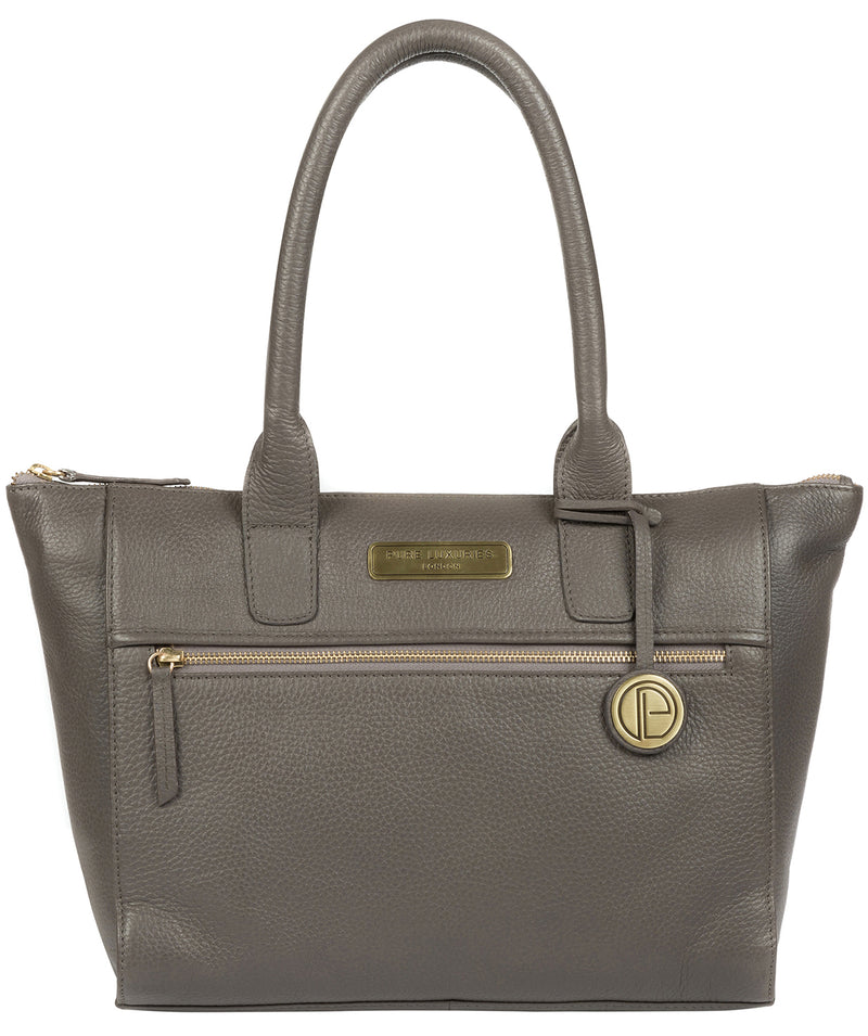 'Yeovil' Grey Leather Tote Bag image 1