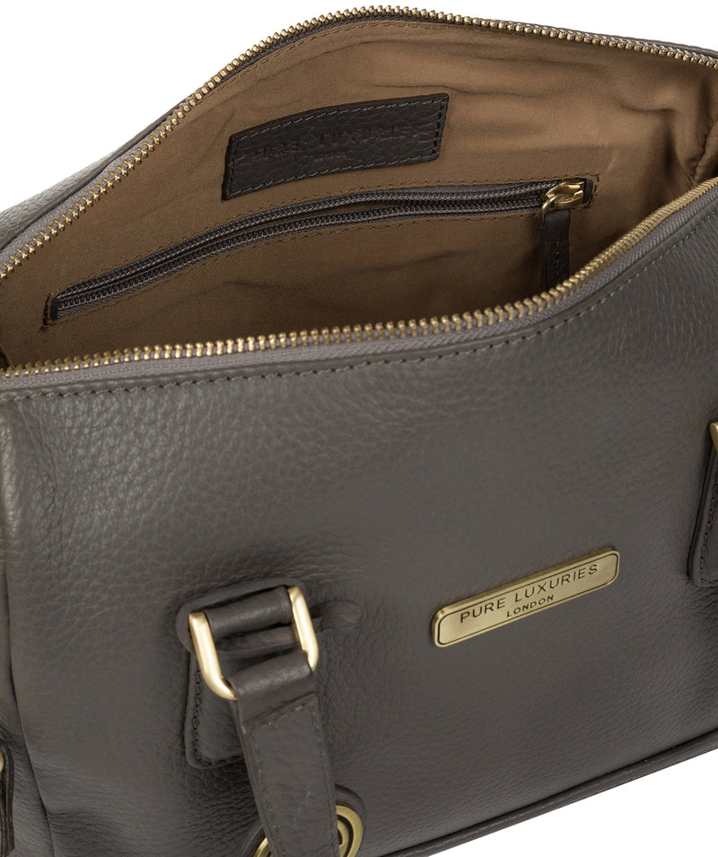 'Woodbury' Grey Leather Handbag image 4