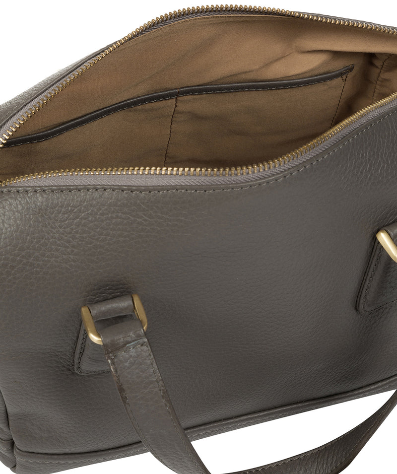 'Woodbury' Grey Leather Handbag image 5