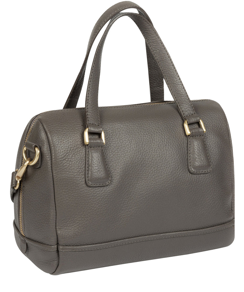 'Woodbury' Grey Leather Handbag image 7