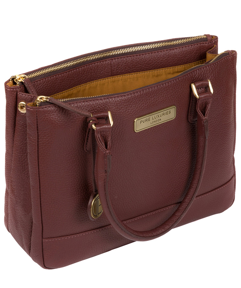 'Welbourne' Port Leather Handbag Pure Luxuries London