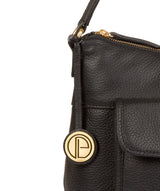 'Wells' Black Leather Shoulder Bag Pure Luxuries London