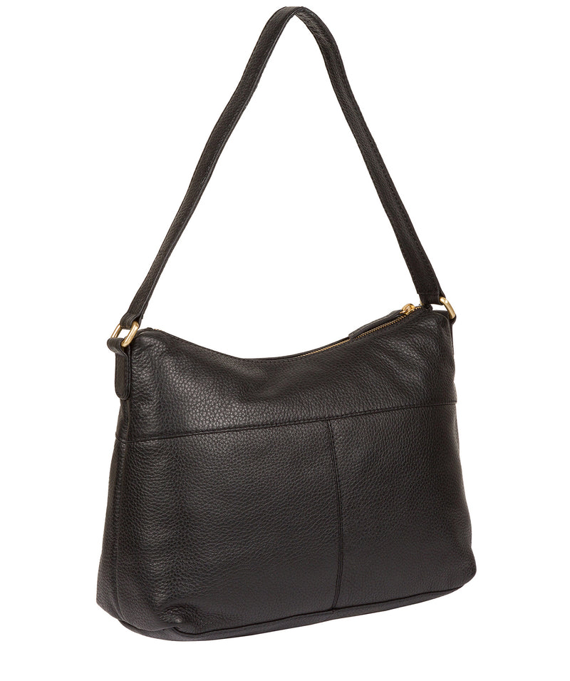 'Wells' Black Leather Shoulder Bag image 8