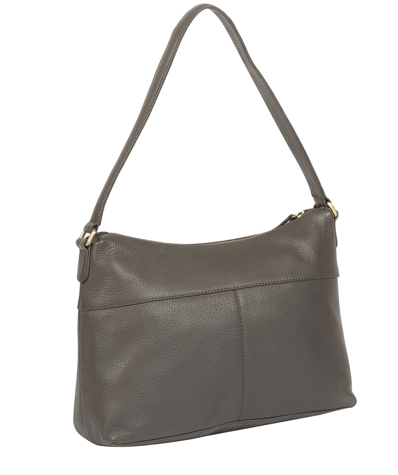 'Wells' Grey Leather Shoulder Bag image 5