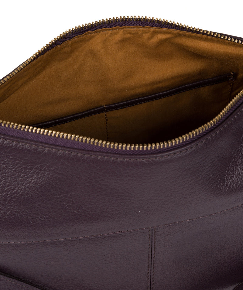 'Wells' Plum Leather Shoulder Bag image 5