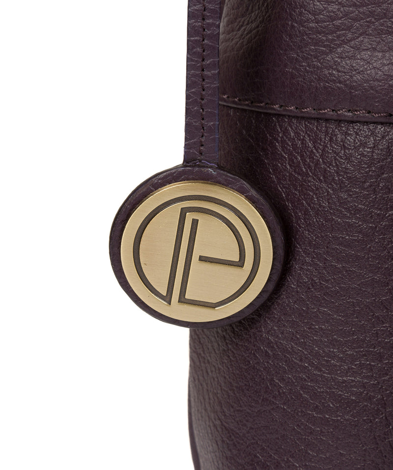 'Wells' Plum Leather Shoulder Bag image 7