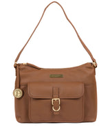 'Wells' Tan Leather Shoulder Bag image 1