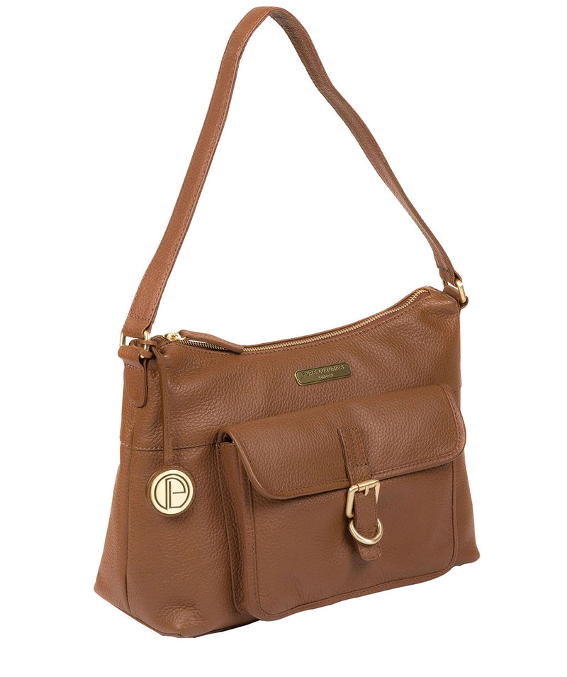 'Wells' Tan Leather Shoulder Bag image 3