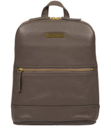 'Ellerton' Grey Leather Backpack image 1