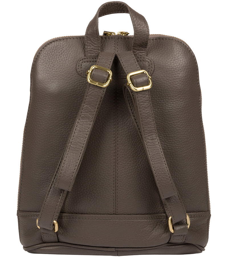 'Ellerton' Grey Leather Backpack image 3