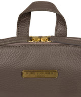 'Ellerton' Grey Leather Backpack image 6