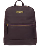 'Ellerton' Plum Leather Backpack image 1
