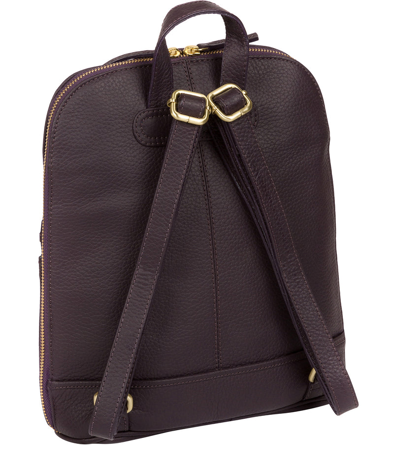 'Ellerton' Plum Leather Backpack image 3