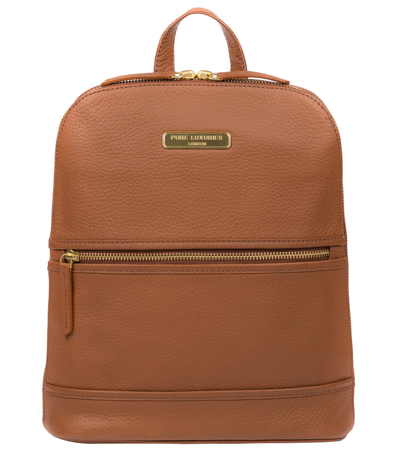 'Ellerton' Tan Leather Backpack image 1