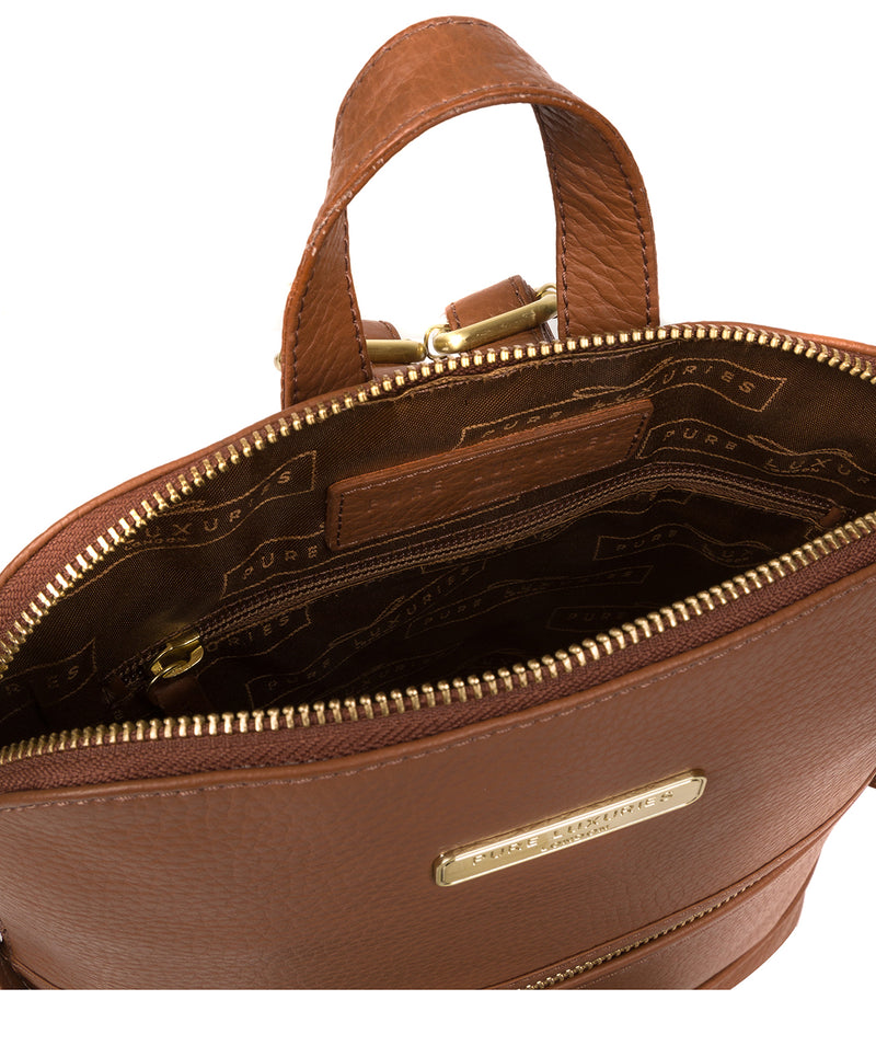 'Ellerton' Tan Leather Backpack image 4
