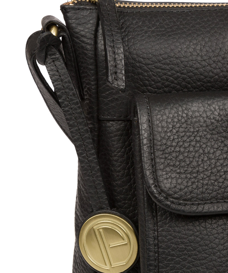 'Bembridge' Black Leather Cross Body Bag image 6