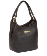 'Somerby' Black Leather Shoulder Bag Pure Luxuries London