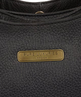 'Somerby' Black Leather Shoulder Bag image 6