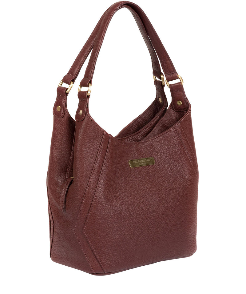 'Somerby' Port Leather Shoulder Bag Pure Luxuries London
