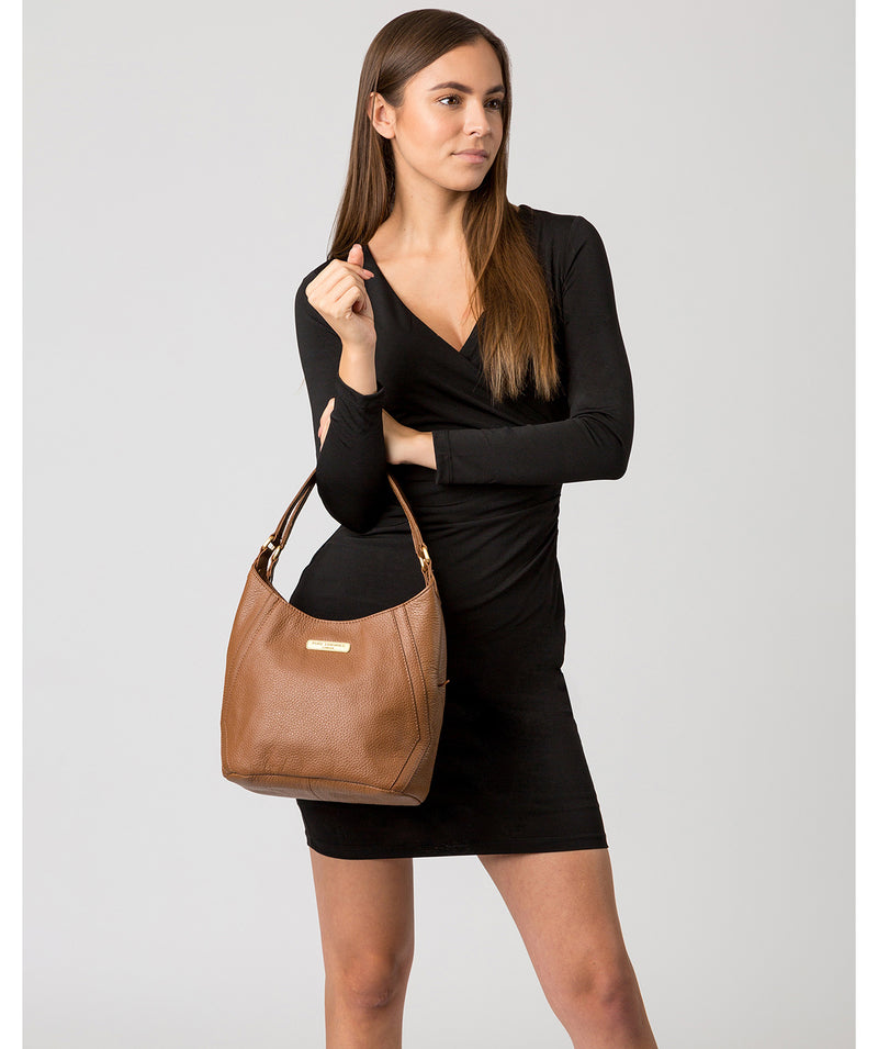 'Somerby' Tan Leather Shoulder Bag Pure Luxuries London