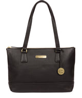 'Wimbourne' Black Leather Tote Bag Pure Luxuries London
