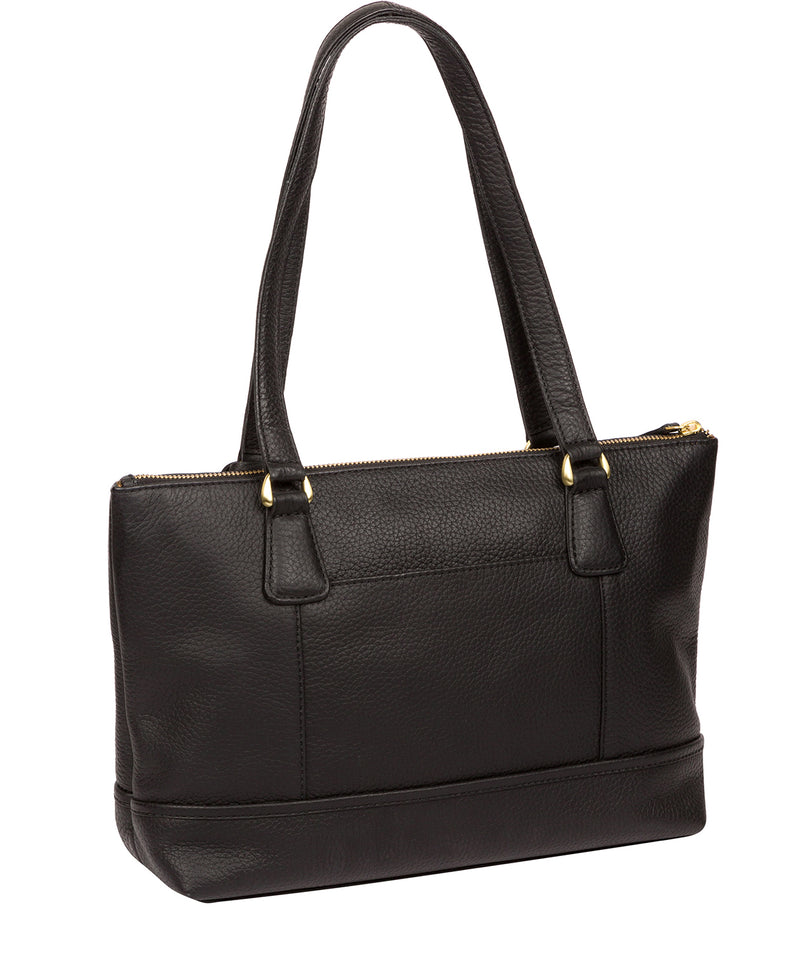 'Wimbourne' Black Leather Tote Bag Pure Luxuries London