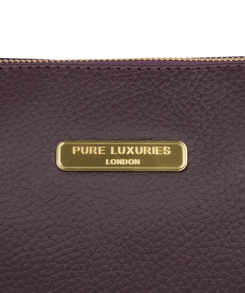 'Wimbourne' Plum Leather Tote Bag