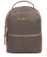 'Gloria' Grey Leather Backpack image 1